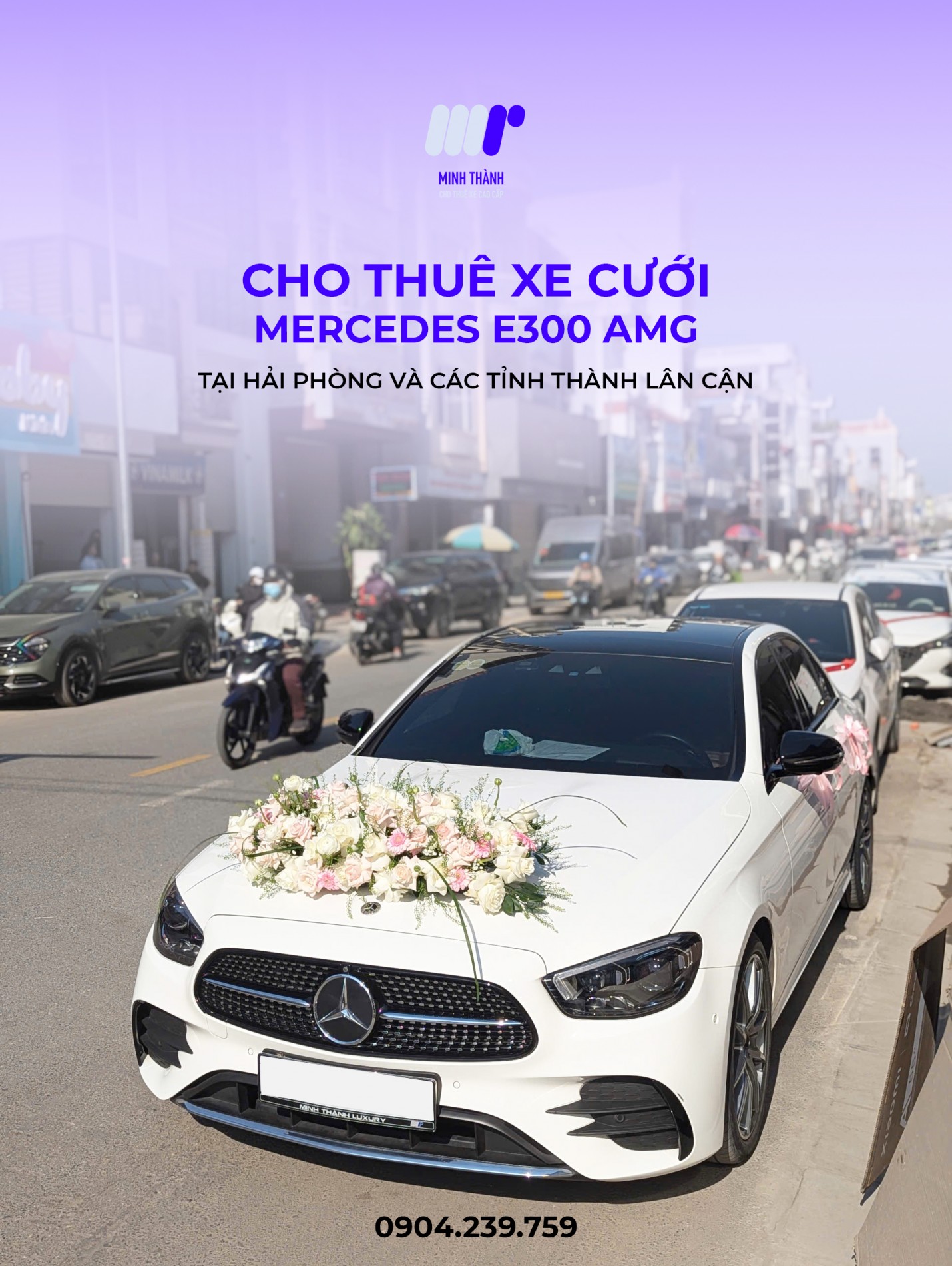 Cho thue xe hoa mercedes e300