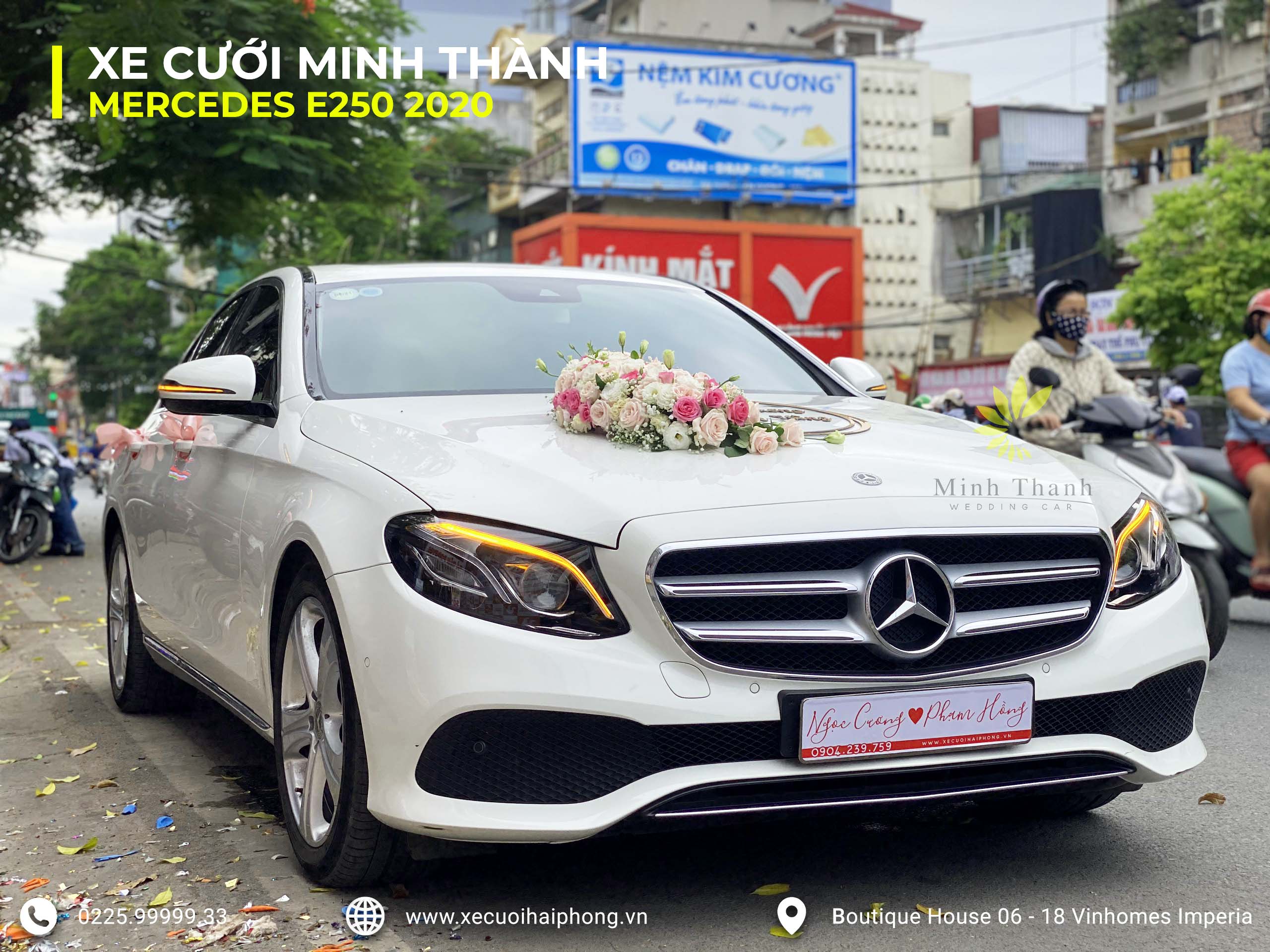 Cho thuê xe cưới Mercedes E300 đời mới | Xe cưới Minh Thành